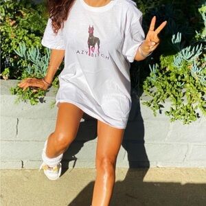 Lazy Beach Girl White Graphic Tee